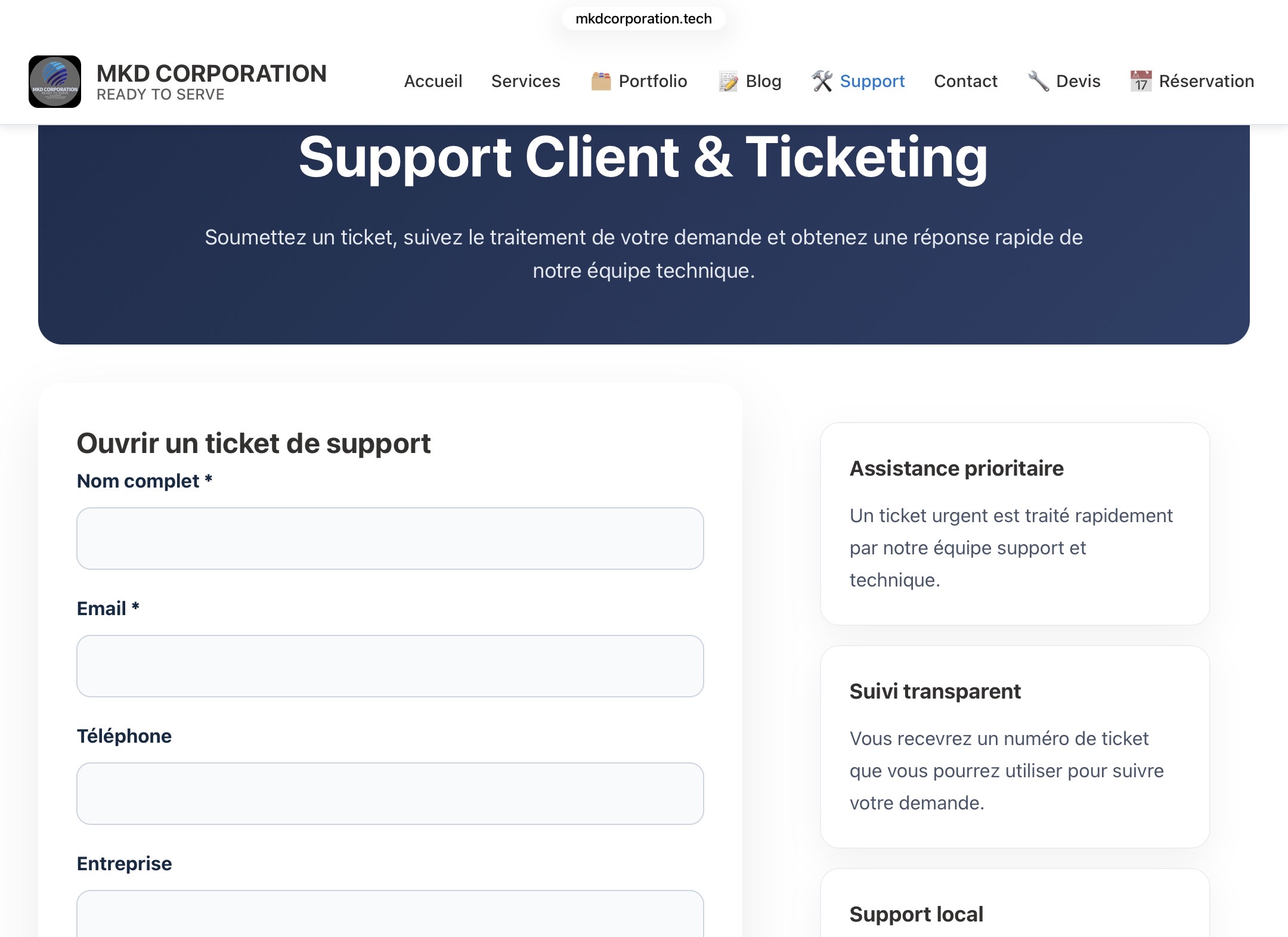 MKD support portal